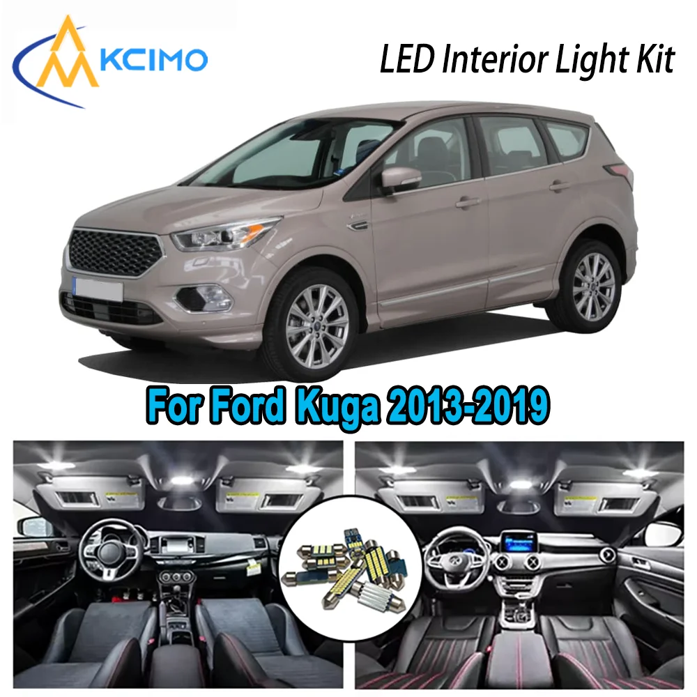 

High-Quality LED Interior Kit for Ford Kuga 2013-2019 2014 2015 2016 2017 Premium Error-Free Dome Map Trunk Automotive Lamps