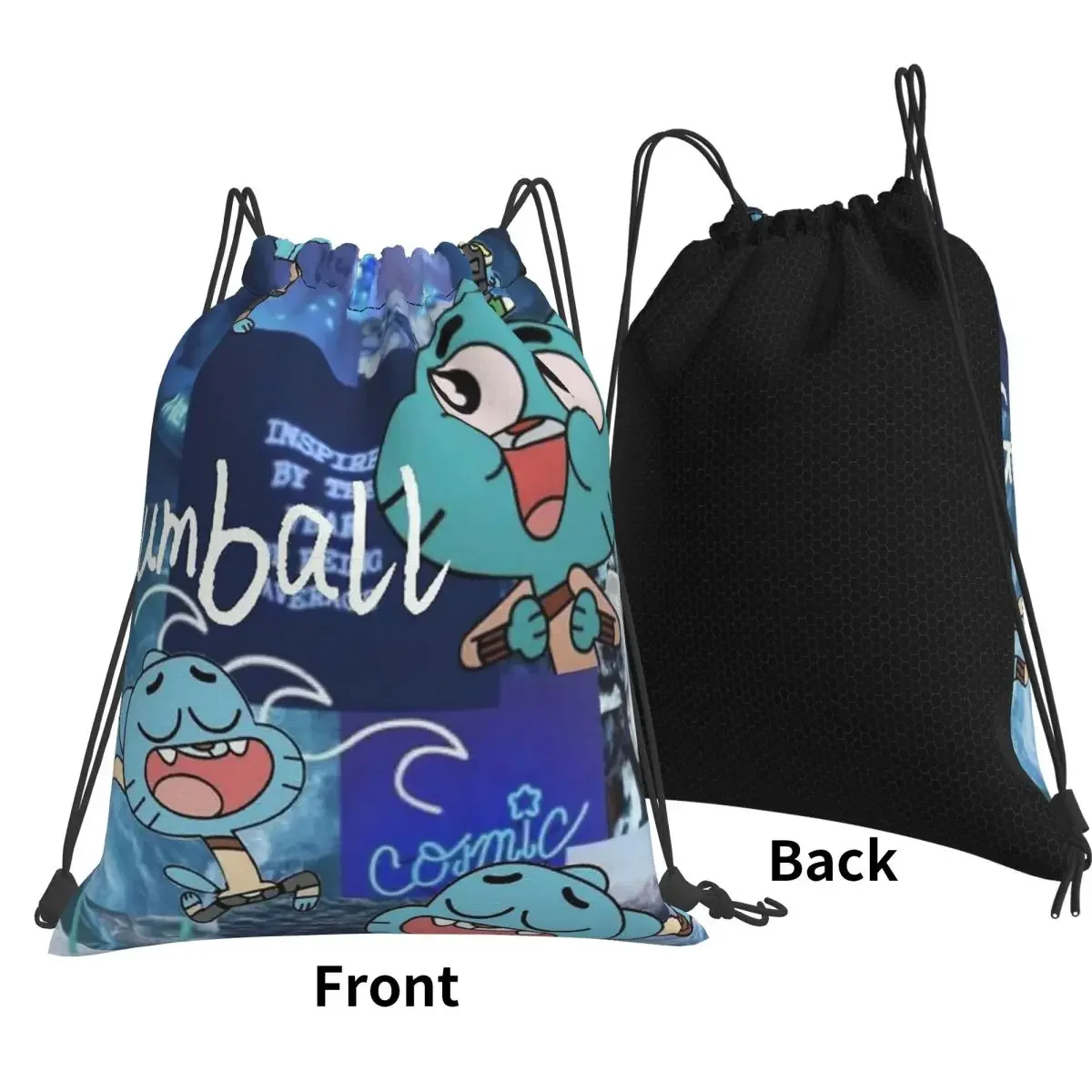Gumball Watterson The Amazing World Of Gumball Anime Backpacks Multi-function Drawstring Bundle Pocket Sports Bag