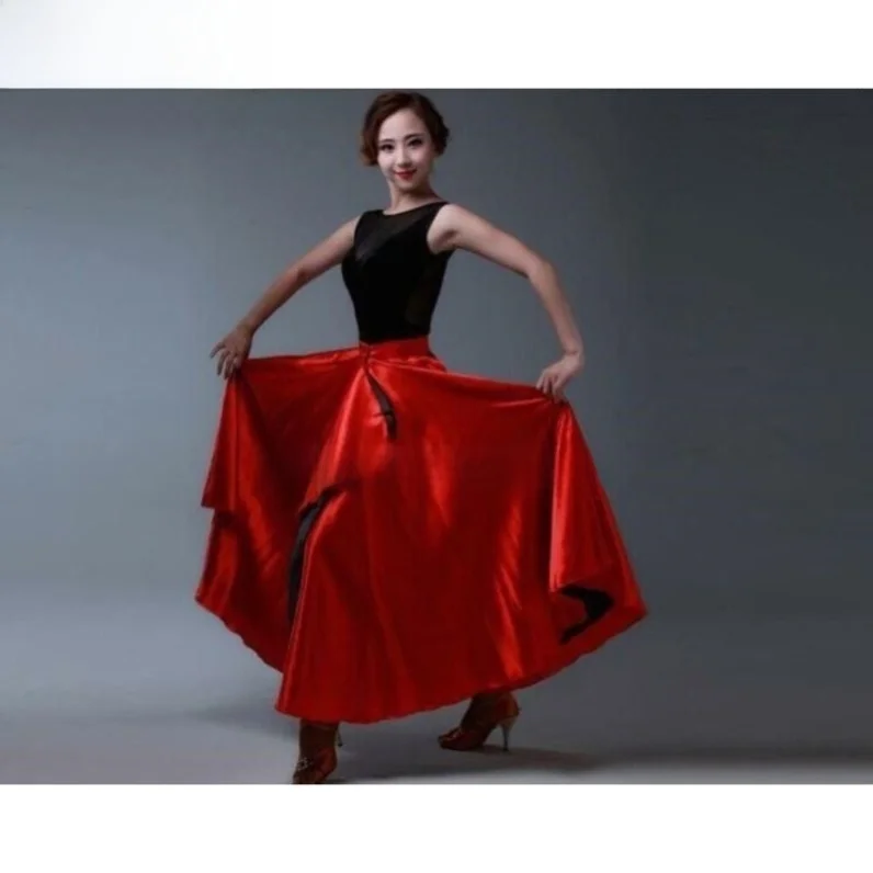 

Профессиональная юбка для латиноамериканских танцев, взрослая, большого размера, для выступлений, в стиле «Бульдог», из хлопкового материала