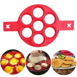 Silicone Pancake Egg Ring Maker Nonstick Cooking Tool Round Pancake Maker Egg Cooker Pan Flip Eggs Mold Kitchen Baking Tools