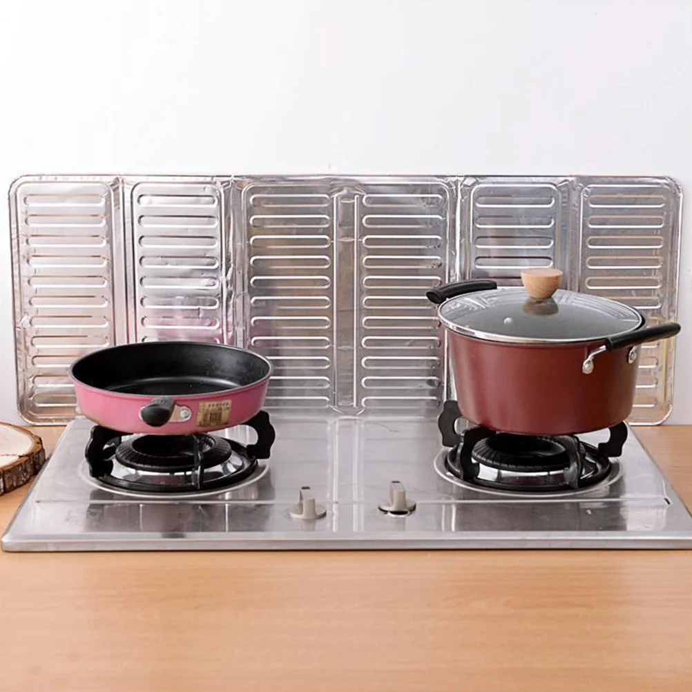 

1pcs Grease Screen Guard Foldable Kitchen Shield For Stove -Splash Boards Home Backsplash Protector Aluminum Foil
