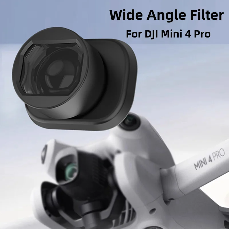 For DJI Mini 4 Pro Drone Gimbal Camera Lens External Wide Angle Filter Expand Shooting Range HD Flight Photography Accessories