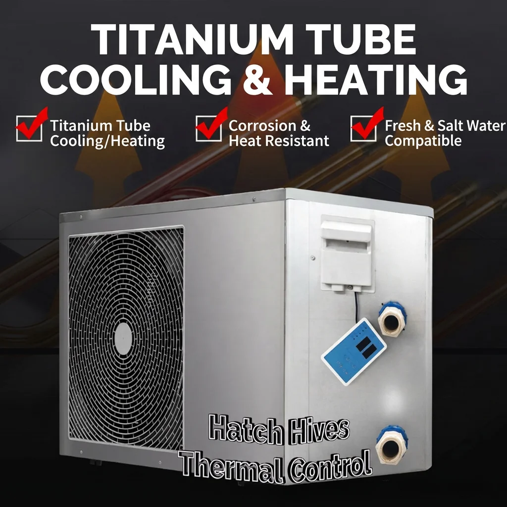 Energy Efficient Inverter 3HP 5HP, Aquaculture Temperature Control, Cooling Heating Unit, Seafood Market Equipment