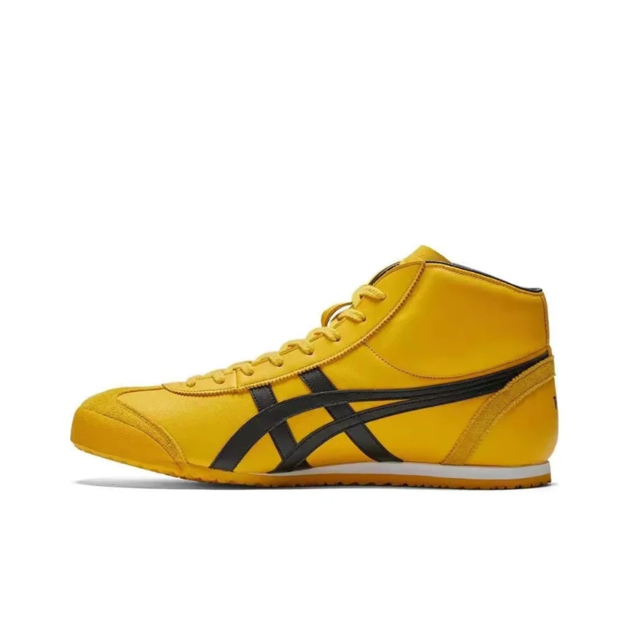 Onitsuka Tiger Mexico Mid Runner Unisex Yellow/Black High-Top Casual Shoes  Stylish Shock-Absorbing Durable Design 1183B577-751