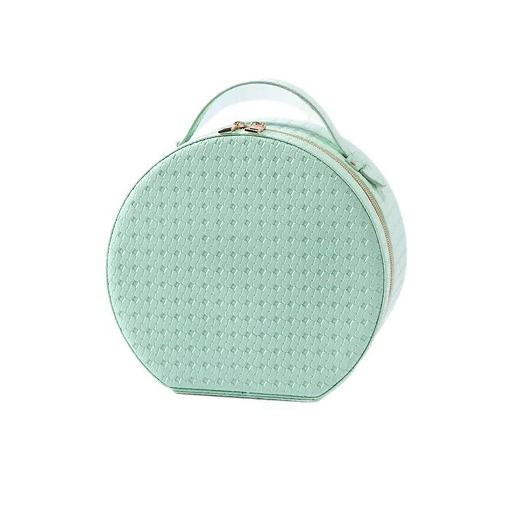 

Portable Makeup Case with Lights PU Leather 3 Color Lighting Modes LED Makeup Bag with Mirror Zipper Closure Large Capacity