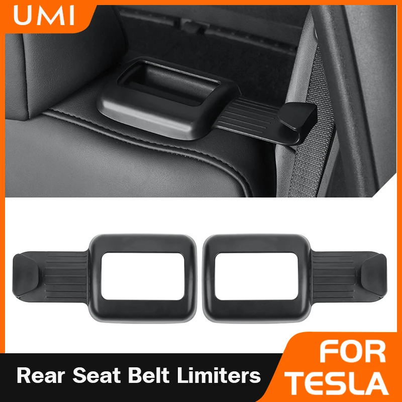 

For Tesla 2024 Model Y Seat Belt Limiter Cover Adjustable Car Safety Belt Clips Slip-Resistant Anti-friction Seat Belt Buckle