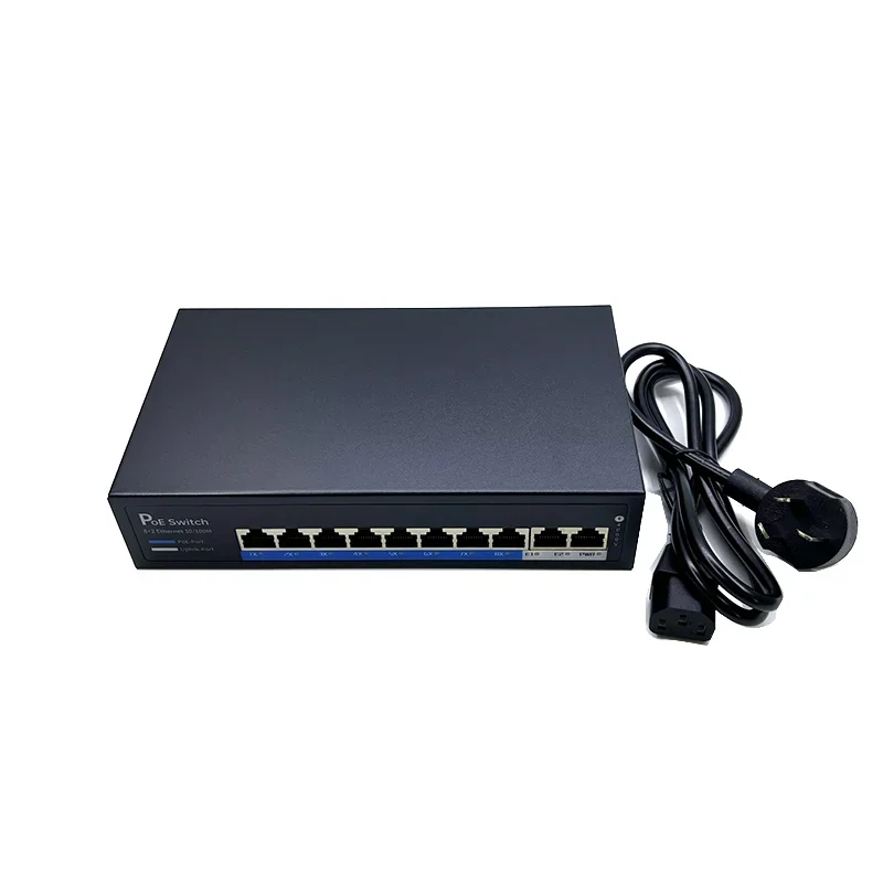 ANDDEAR Switch Poe passivo a 10 porte 48V 4/5 + 7/8-switch ethernet 10/100Mbps poe alimentazione a 8 porte per telecamere ip cctv