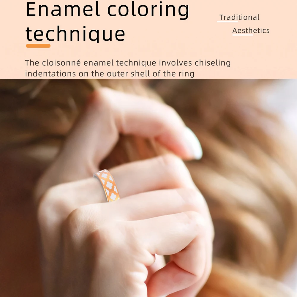 R10M Women Smart Ring Enamel Color IP68 Waterproof Intelligent Female Smart Rings Luxury Health Monitor Fashion Ring For Ladies