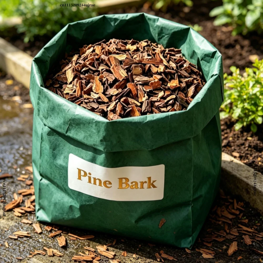 200g Organic Pine Nuggets Fermented Pine Bark Mulch For Orchid, Succulent, Bonsai, Blueberry & Garden Soil Amendment