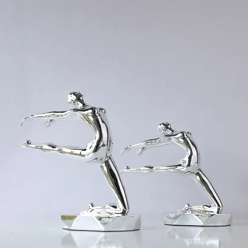 Modern Minimalist Resin Dance Figure Ornament Creative Decor Living Room Study Abstract Art Sculpture Crafted Meticulous