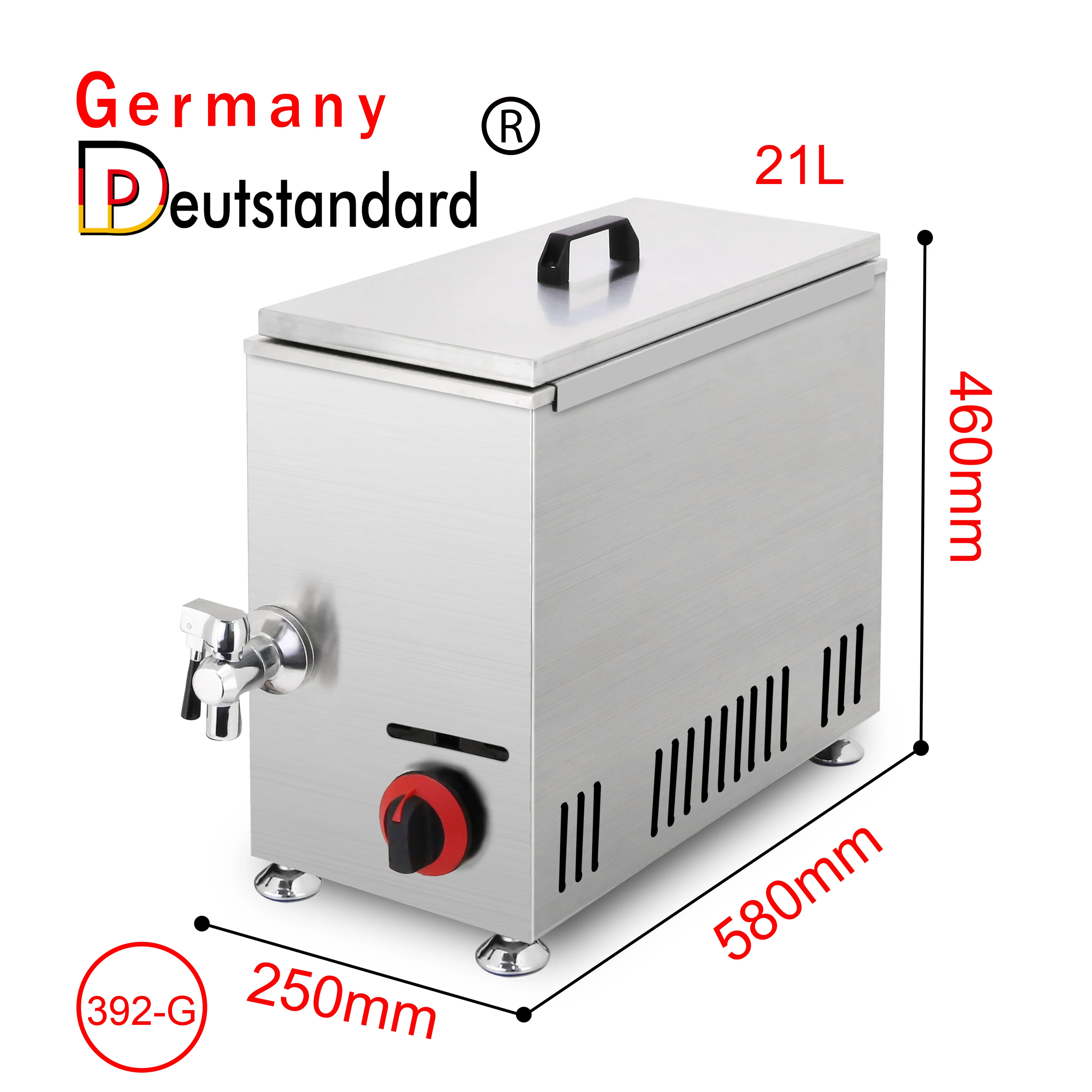 Commercial 21L Large Capacity Gas Cheese Hot Dogs Sticks With Deep Fryer Machine Hot Dog Roller Maker Sausage Cheese Snacks Food