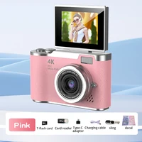 Cámara digital, pantalla giratoria HD de 2,4 pulgadas, grabación de video 4K, capacidad de batería de 800 mAh, 48 megapíxeles, función de belleza, enfoque automático