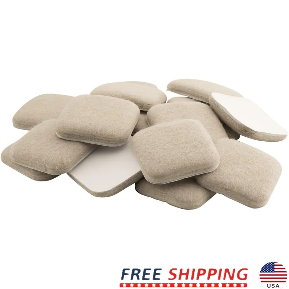 

Удлиненные износостойкие фетровые мебельные подушечки, устойчивые к царапинам, прочный самоклеящийся клей, квадрат 1,5 дюйма, 16 упаковок, твердые неравномерные поверхности