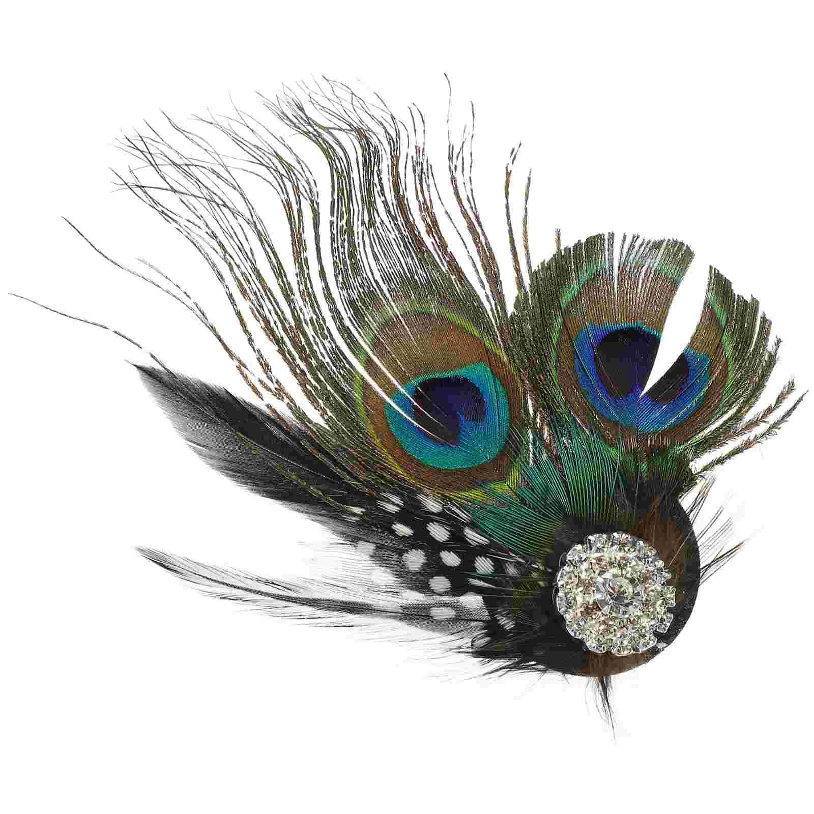 

Rhinestone Bobby Pins U154-1 Beautiful Peacock Decor Hair Clip Rhinestones Miss