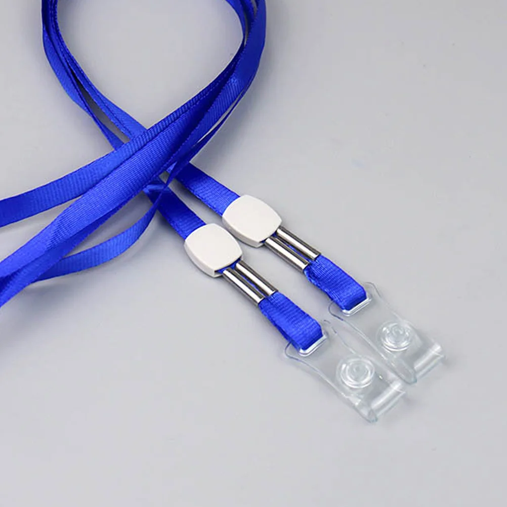 

20Pcs Work Card Breakaway Lanyards Blue Neck Safety Strap Easy Use Clip Badge Holder for Id Office Student Nurse Exhibition