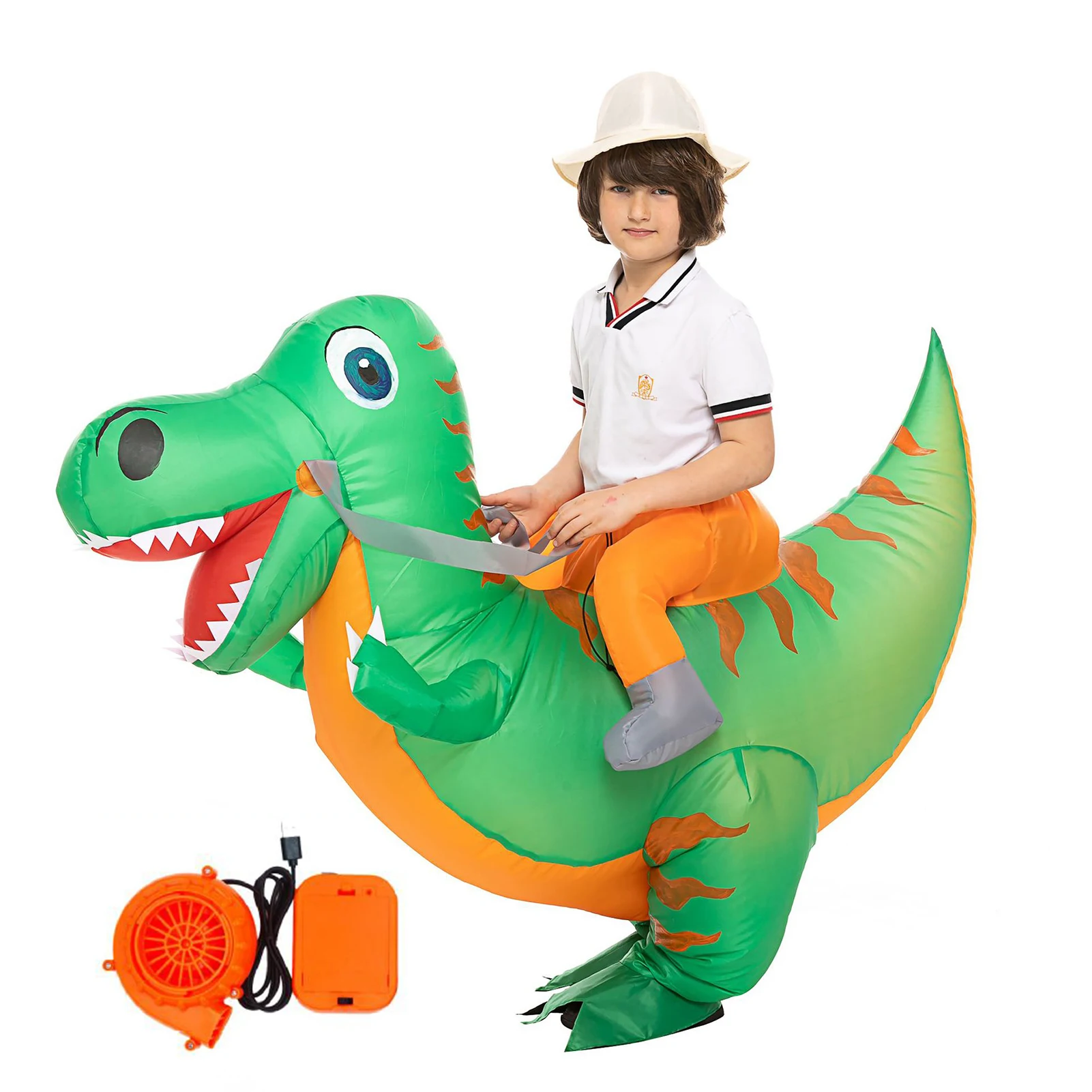 Child Inflatable Ride on Dinosaur Costume Animal Cosplay Costume Thanksgiving Christmas For Wome Children Fancy Dress