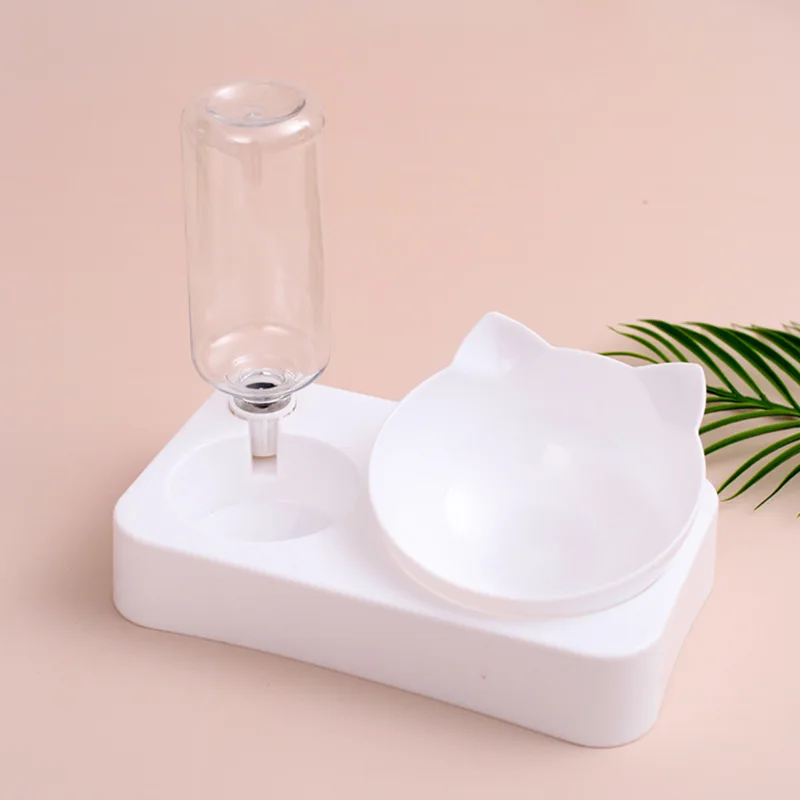 Cross-border Hot Selling Cat Bowl Double Bowl Automatic Drinking Water Bowl Dog Bowl Water Bowl Anti-knock Rice Bowl Dog Pet Sup