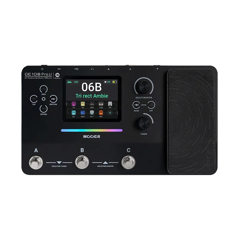 Mooer GE100 Pro/GE100 Pro Li Intelligent Multi Effects Pedal AI