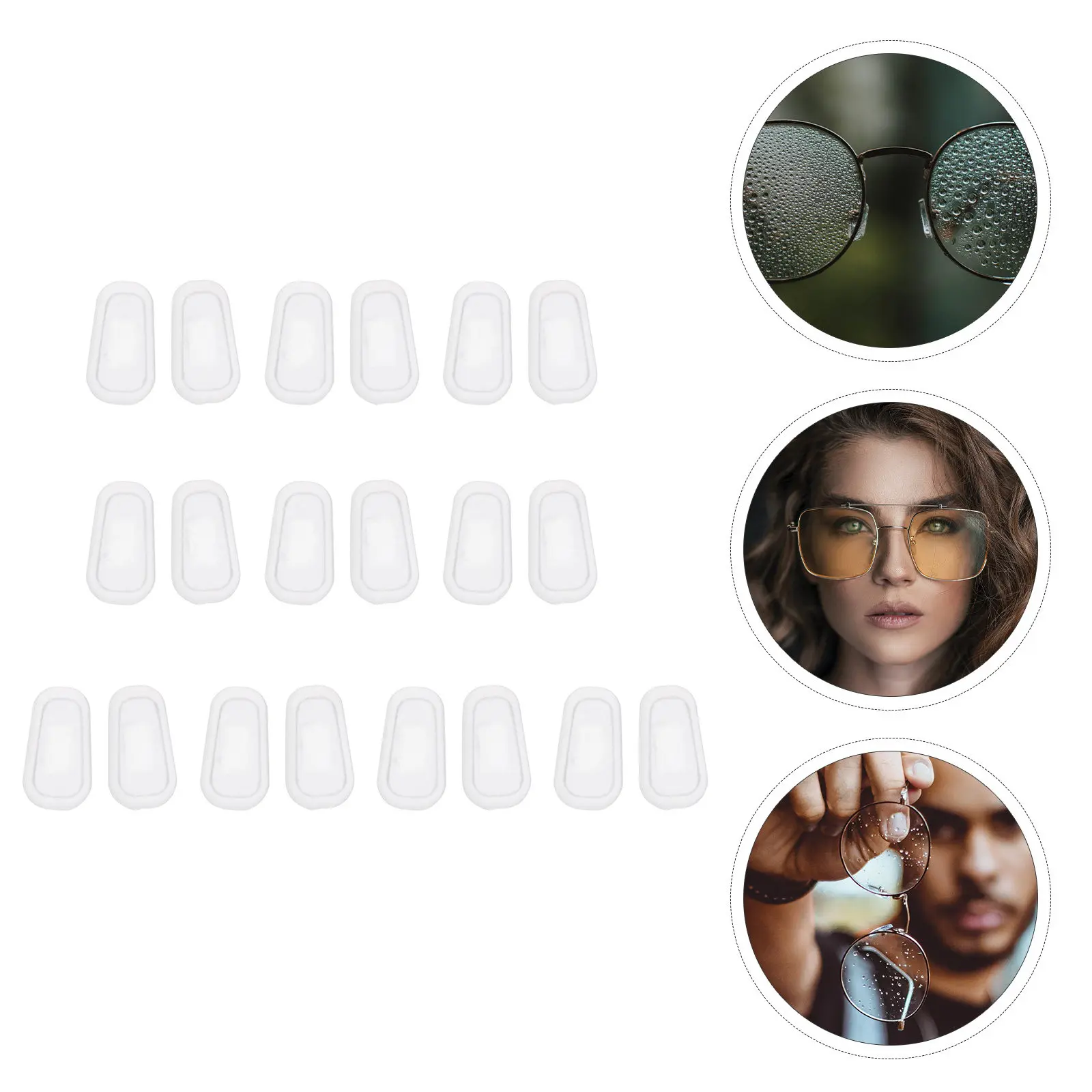 

10 Pairs Nose Pads Silicone Cushions Comfortable Glasses Accessories Silicone Nose Cushions Non Slip Anti Pressure