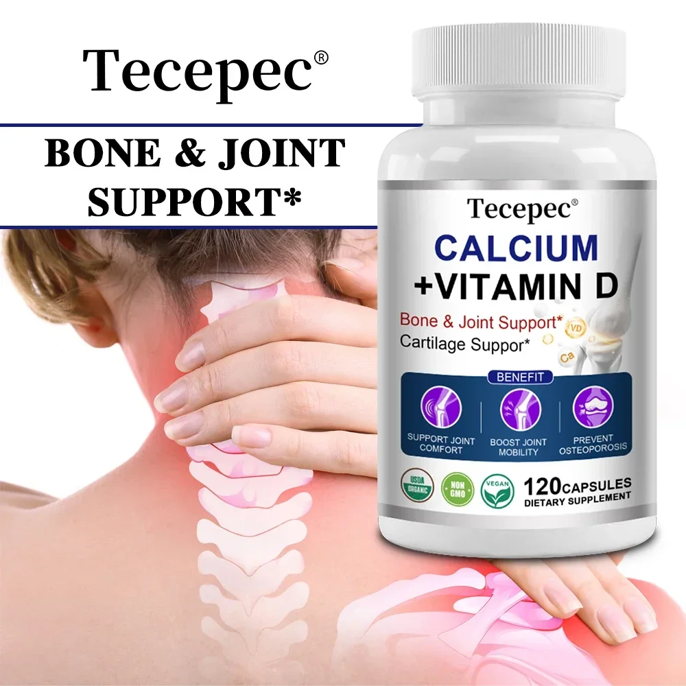 Height Growth Calcium Vitamin D Supplement Natural Vegetarian Capsules Increase Bone Strength Height Enhancer Adult Joint Health