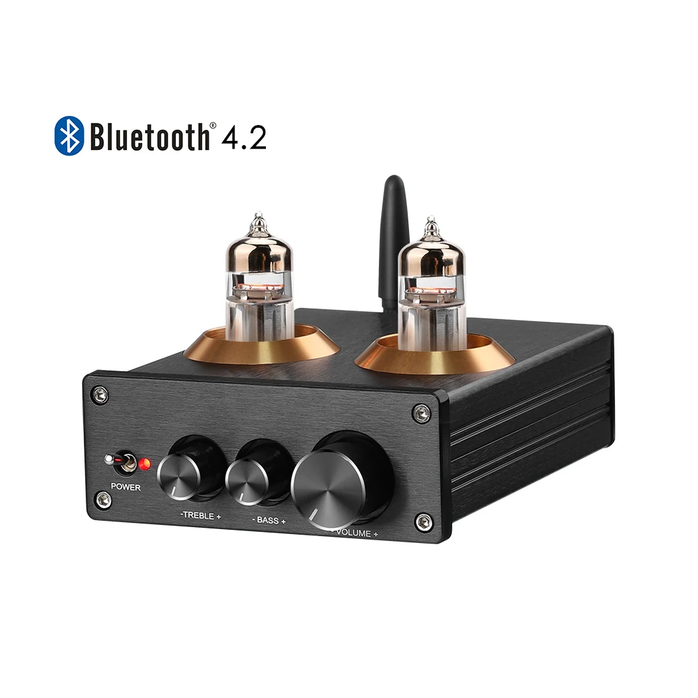 New! Buffer HiFi 6J5 (Upgrade 6J1) Bluetooth 4.2 5.0 Tube Preamp Amplifier Stereo Preamplifier With Treble Bass Tone Ajustment