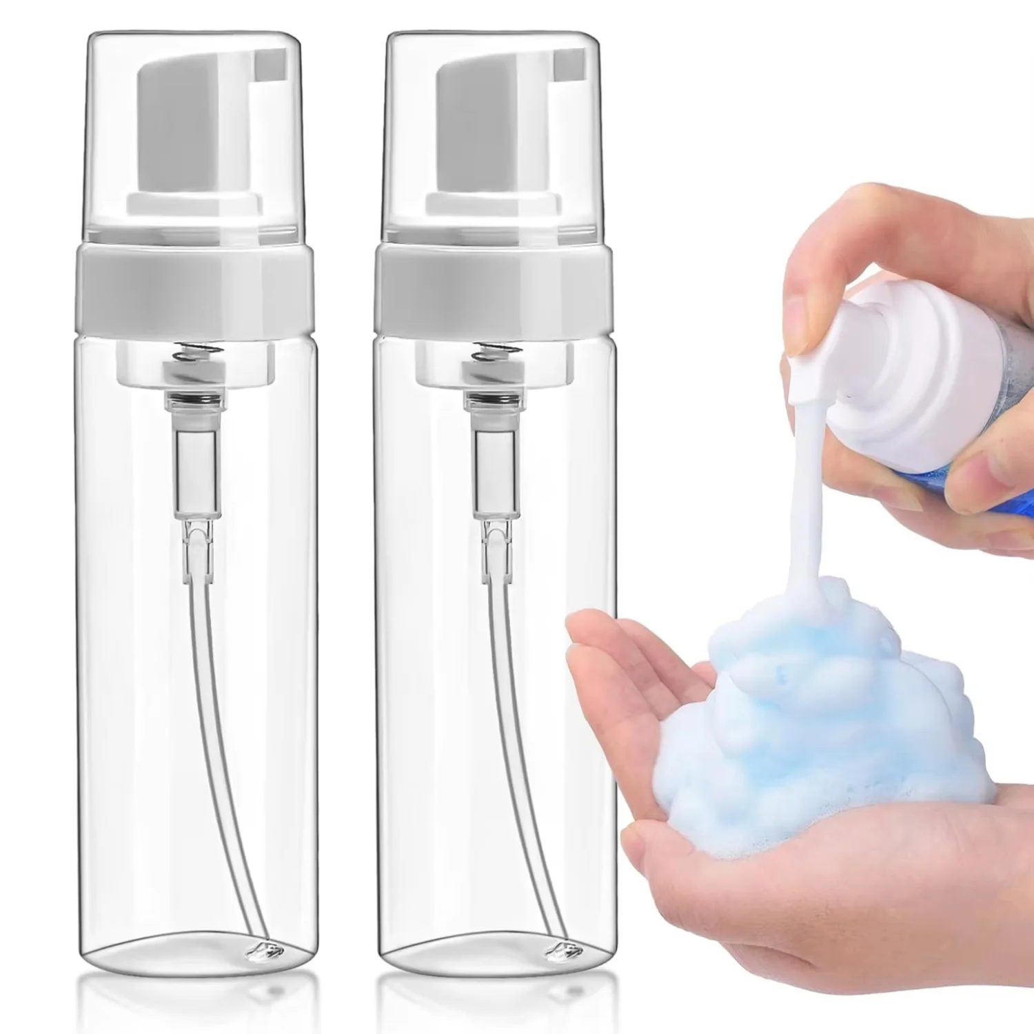 

Foam Pump Bottle 100/150/200ml Plastic Empty Cosmetic Dispenser for Tattoo Soap Face Eyelashes Soap Cleaner Foam Bottle