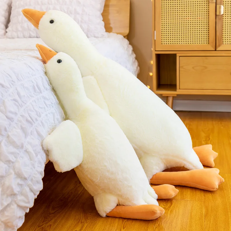 Hot 50/90/130CM Funny Goose Plush Stuffed Soft Duck Sleeping Pillow Sofa Cushion Kids Girlfriend Birthday Gift Toy