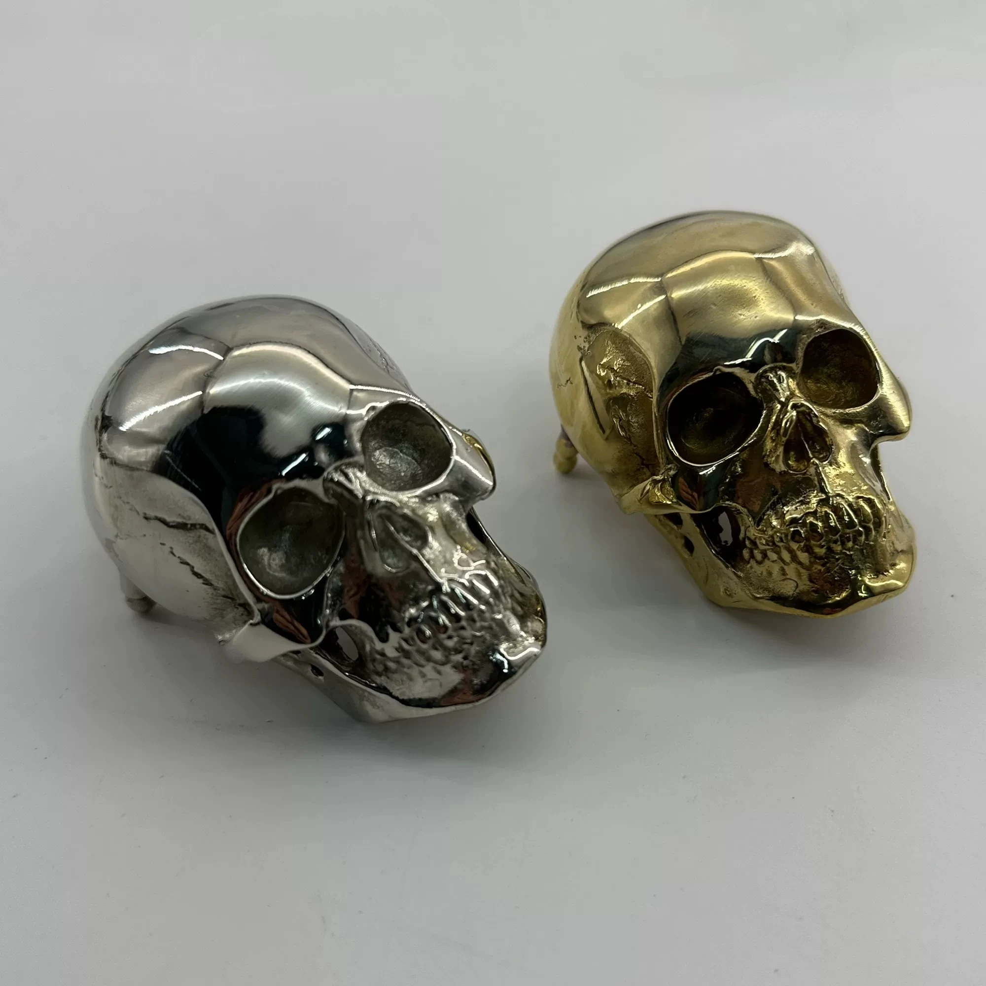 Hebilla de cinturón de 3.8CM con forma de calavera de cobre puro - Hebilla de cinturón estilo punk con forma de calavera de latón y bronce, accesorio DIY hecho a mano