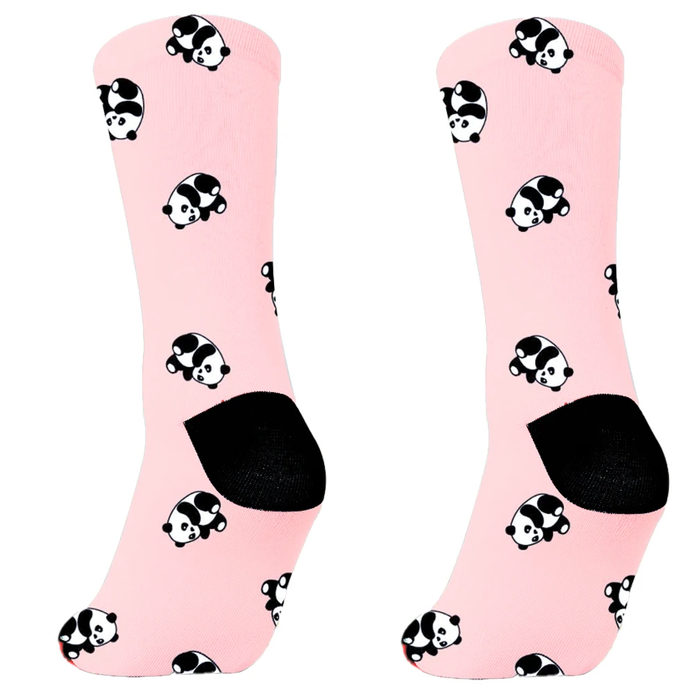 Unisex Hip Hop Skate Socks, Novidade, Cerveja, Animal, Padrão, Tripulação, Feliz, Engraçado, Panda, Homens, Mulheres, Novidade