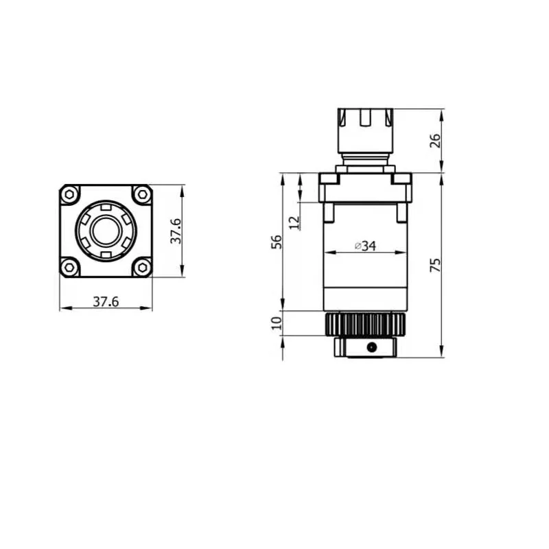 Star straight shank turret for Swiss lathes