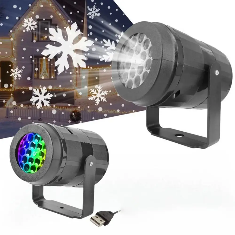 Waterproof Design LED Snowflake Projector Light Rotating Patterns LED Technology Laser Projector Light Snowflake Design