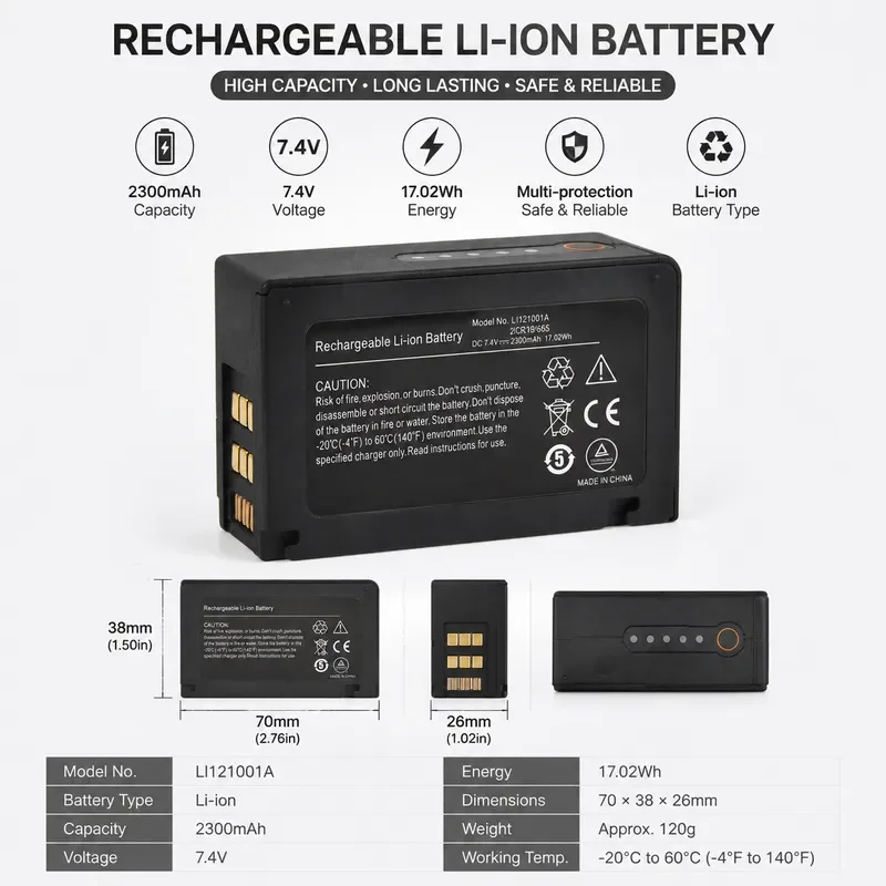 For Mindray T1 Monitor Battery LI12I001A 2ICR19/65 Replacement Rechargeable Lithium Ion Battery Pack Compatible with Patient