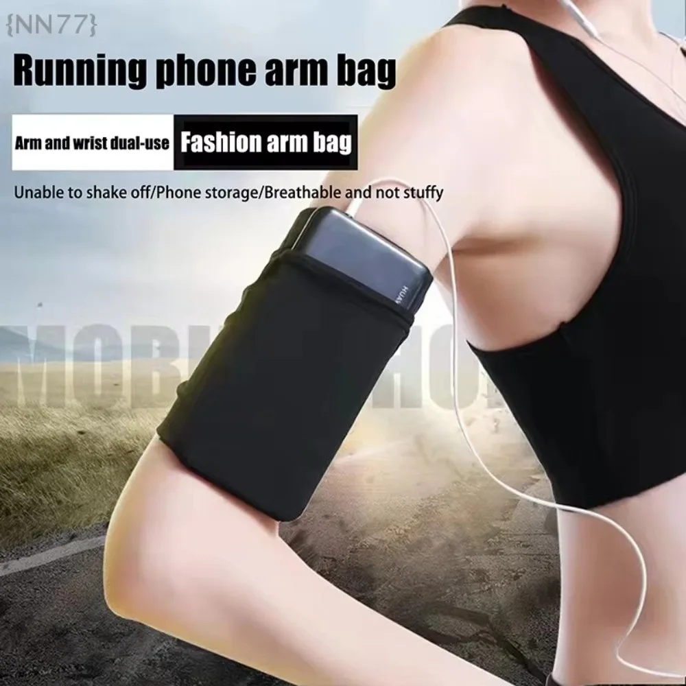 Brazalete Deportivo para Teléfono Celular con Gran Espacio de Almacenamiento, Cierre de Cremallera, Compatible con Diversos Teléfonos, Correa para Brazo, Ideal para Senderismo