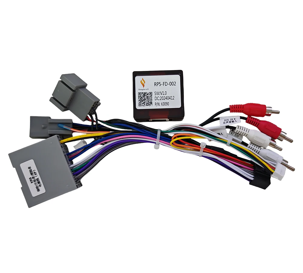 Car Wiring Harness Adapter Canbus Box Android Power Cable For Ford Explorer Escape Edge Expedition Mustang F150 F-150 RP5-FD-002