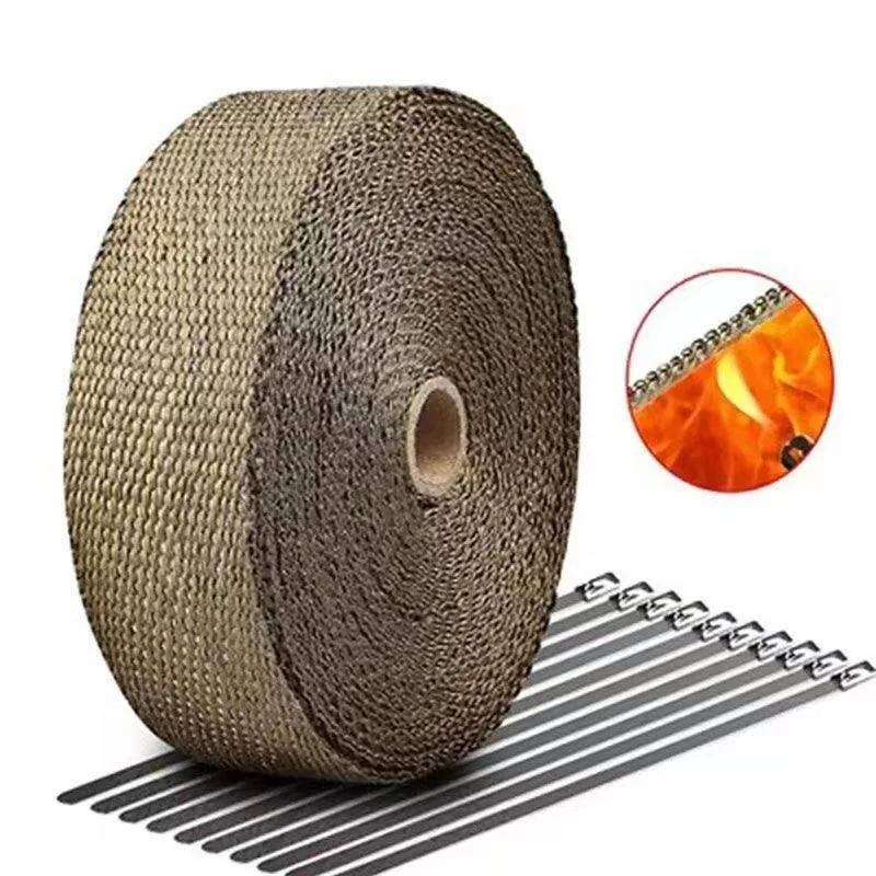 【Premium】For Motorcycle car exhaust pipe anti-scalding cloth banana belt heat insulation and sound abolition cotton head banana