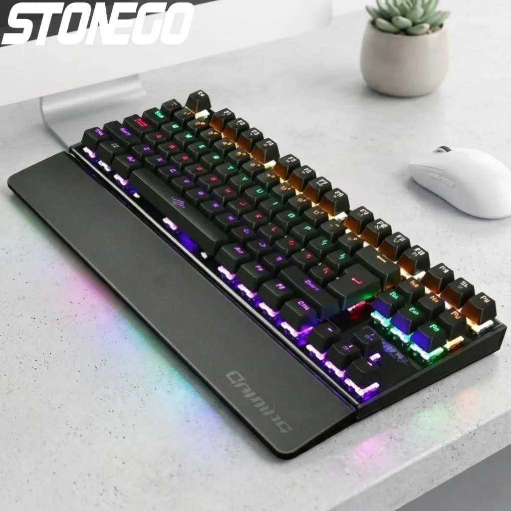 

Mechanical Gaming Keyboard Wired 26 Keys Anti Ghosting LED Backlit USB High Speed Responsive for Gamers
