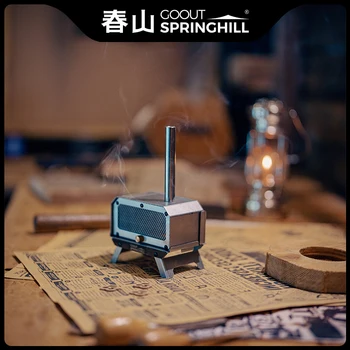 Goout Springhill MINI Woodstove กลางแจ้ง Camping Tour ธูป Burner พับแบบพกพาเตา Home Desktop ยุงธูป Burner