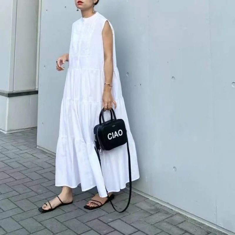 Vestido sin mangas para verano, prenda con borde japonés y coreano, novedad de 2024, en Stock