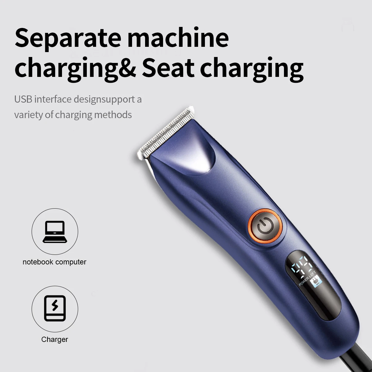 

Беспроводные машинки для стрижки волос для мужчин, набор профессиональных триммеров со светодиодным дисплеем, гладкая стрижка с вакуумным усилением от парикмахерского электрического триммера