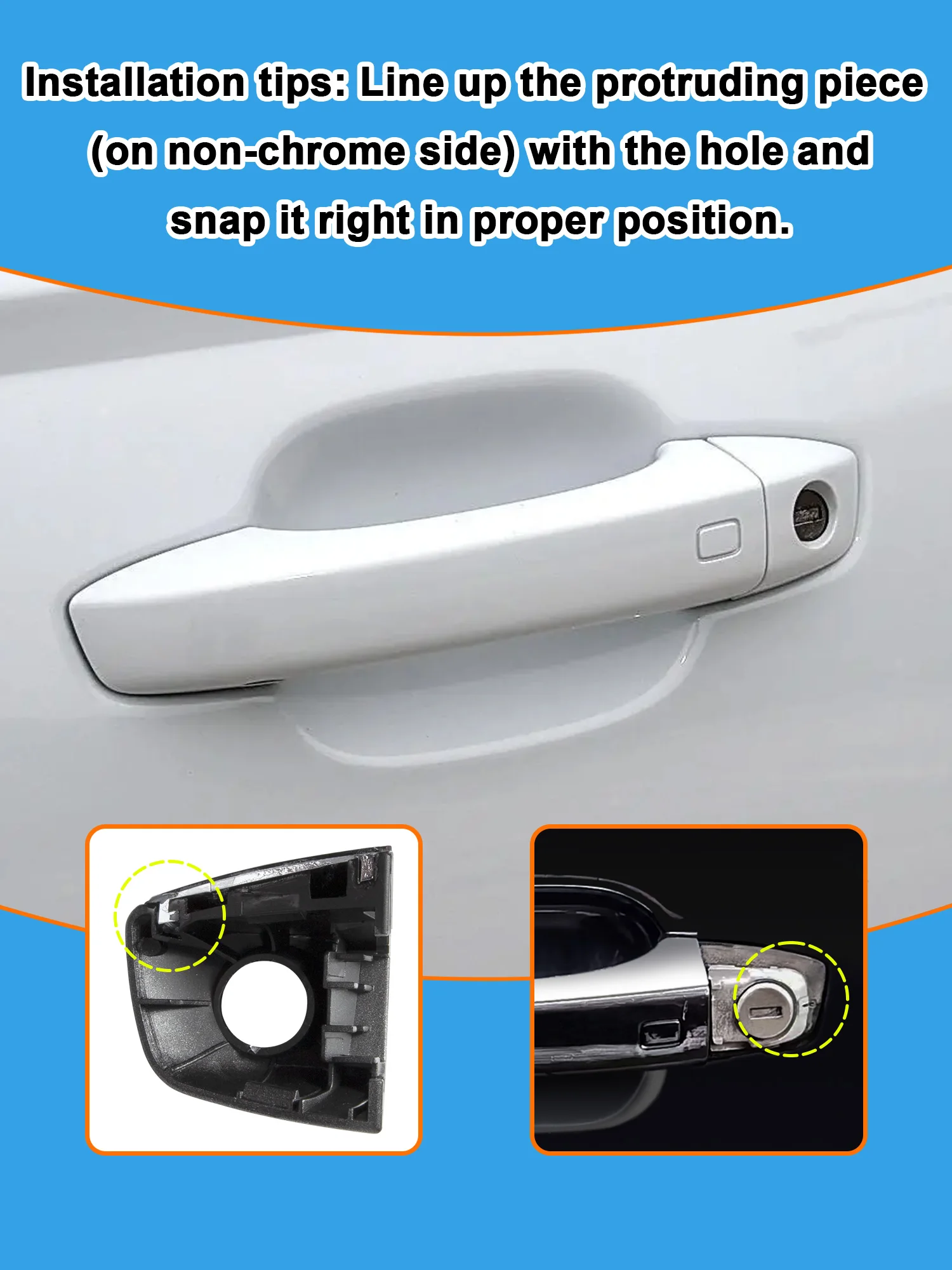 Front Left Exterior Door Handle  Cover Fits for Audi A6 S6 Quattro Allroad A7 A8 S8 RS6 RS7 2011- 2016 4H1837879 view 4