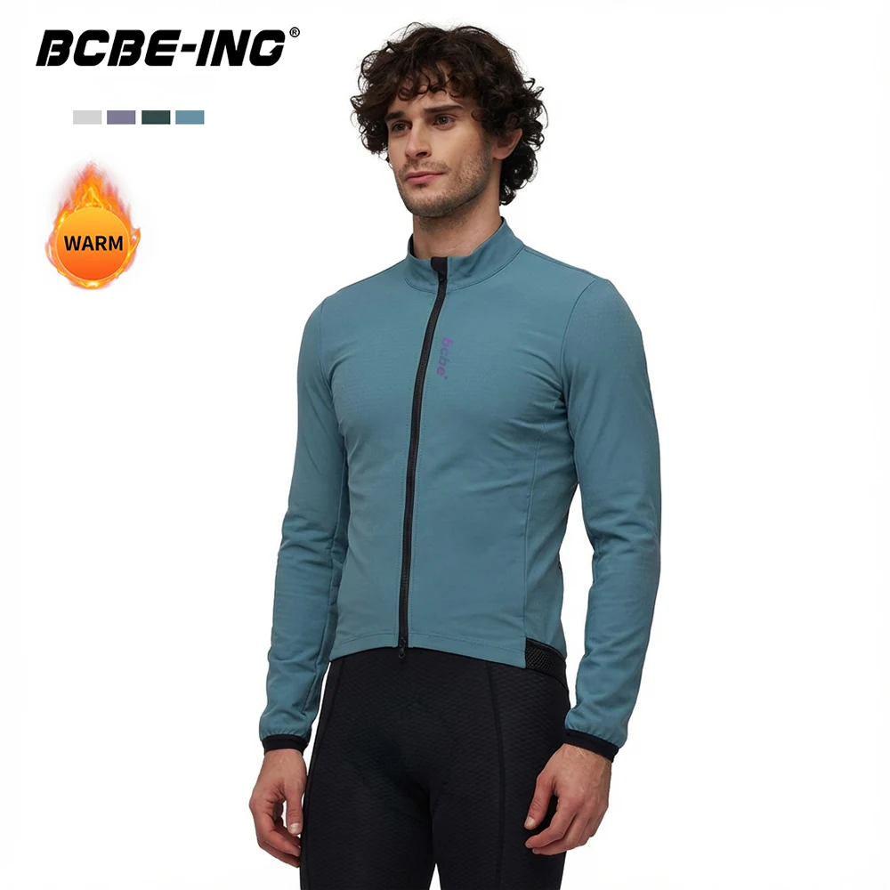 

BCBE-ING Cycling Men's Jacket WindProof Fleece Pro Cycling Jackets Longsleeve Warm Soft Brushed Pro Breathable Bicycle Clothing
