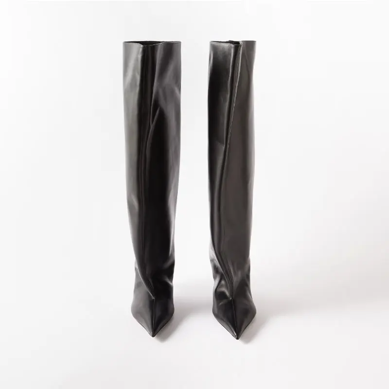 2023 New Arrival Women\'s Elegant Over-the-knee Boots Pointed Toe Stiletto Long Boots Thigh High Boots Shoes for Women