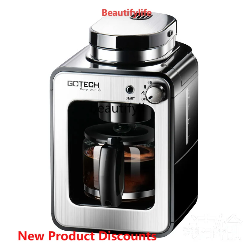 

A61 Freshly Ground Coffee Machine Household Automatic American Coffee Making and Bean Flour Grinding Dual-Use