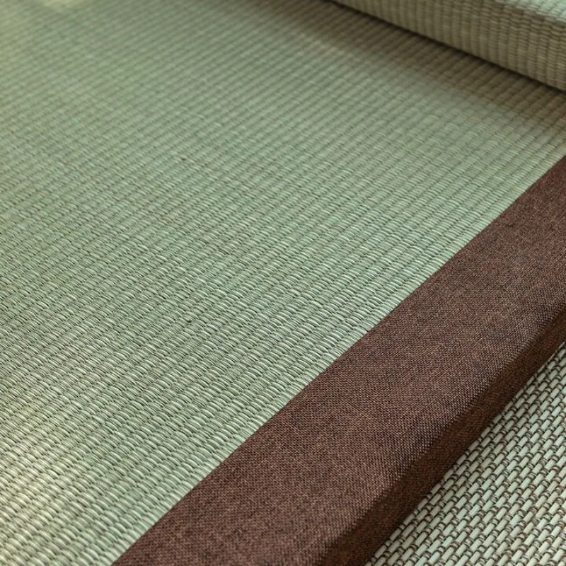 لوحة مزدوجة للتأمل حصيرة التأمل حصيرة القش طوي جوز الهند الطبيعي النخيل المنزلية يجلس القماش ، نسيج القش الطبيعي