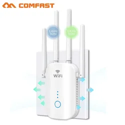 Comfast AC1200 WiFi Extender 2.4G&5GHz Dual Band WiFi Repeater Home Router Wireless Signal Range Amplifier 4*3dBi Antennas AP