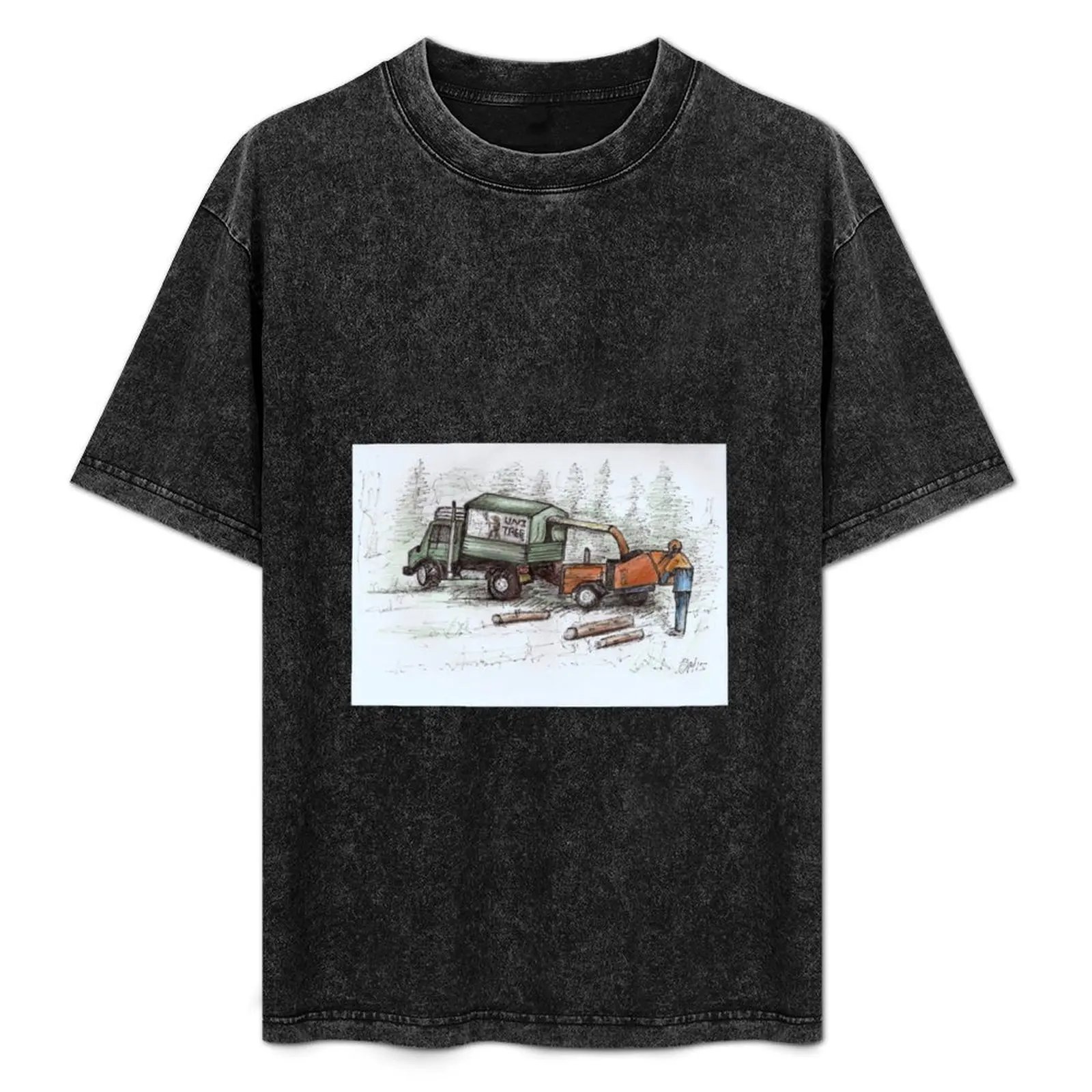 

Arborist Tree Surgeon Lumberjack Logger chainsaw. T-Shirt Basic Short Sleeve T-Shirt for Men