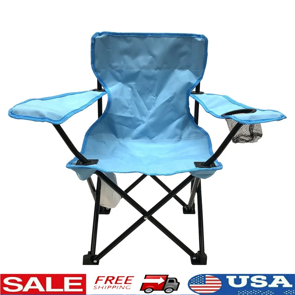 

Kids Portable Folding Camp Chair with Matching Bag Ages 2-5 Strong Nylon Collapsible Lightweight Durable Outdoor Events