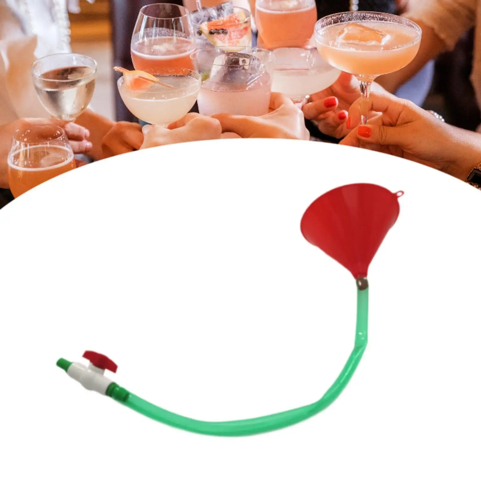 Beer Bong Funnel Leakproof Long 60cm Premium Compact Beverage Funnel Kink Free Tube for Bars Weddings Christmas Events Vacation