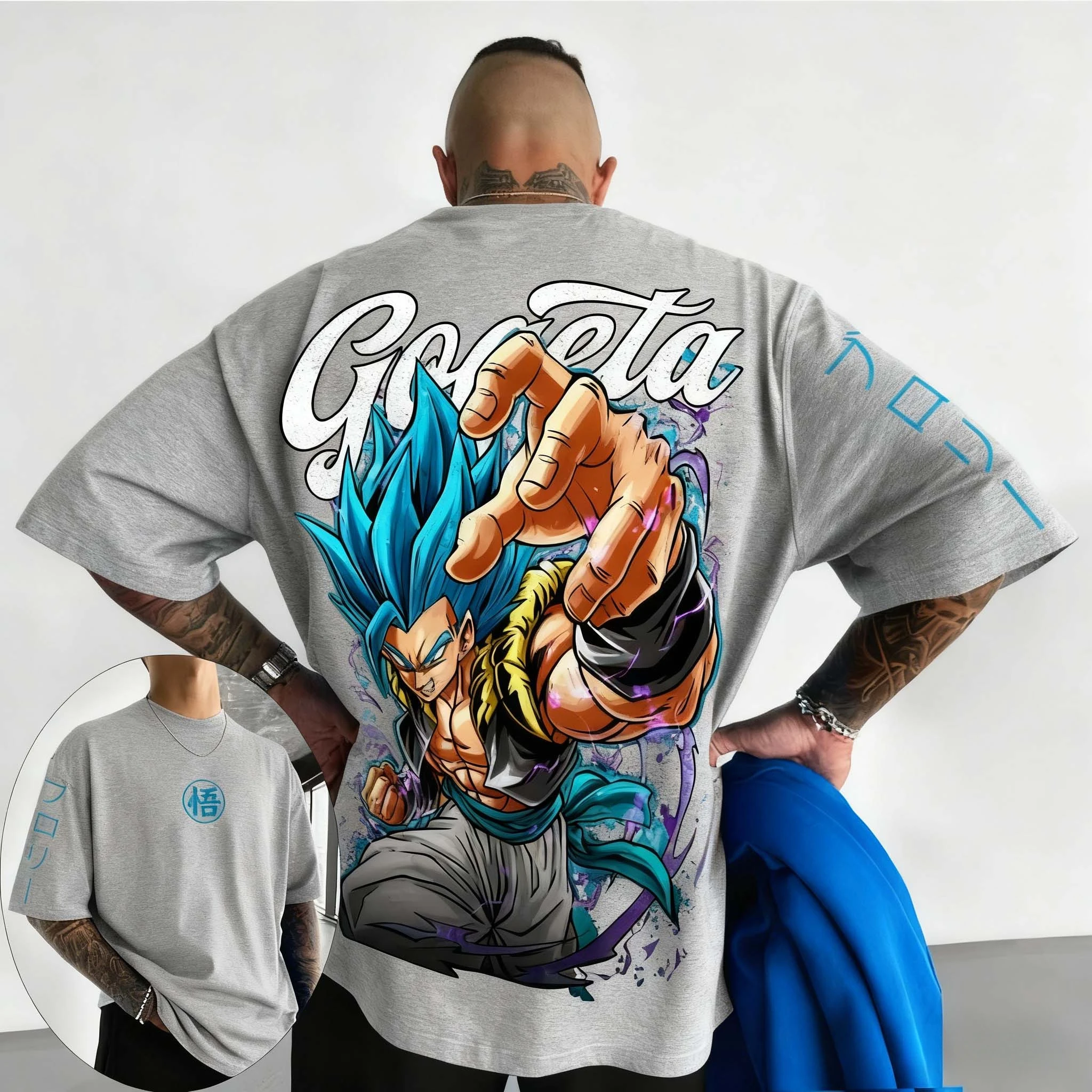 

Bandai 2026 New Gogeta Goku Vegeta Anime Print Fall/Winter Trend Womens Oversized Breathable Long Sleeve Crew Neck Top