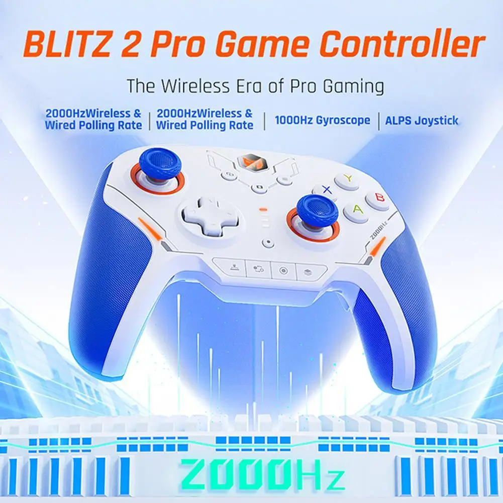 Bigbig Won Blitz 2 Pro Wireless Controller With 3 Modes 2000Hz Return Rate APEX Somatosensory Controller For Android/IOS/NS/PC